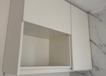 Mueble para cocina sobremesada en blanco melamina para San Miguel